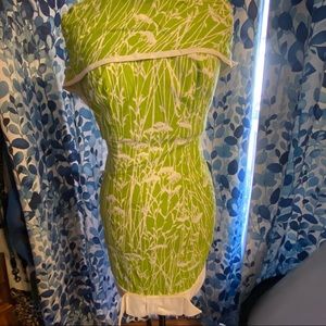 Vintage green tiki bamboo dress